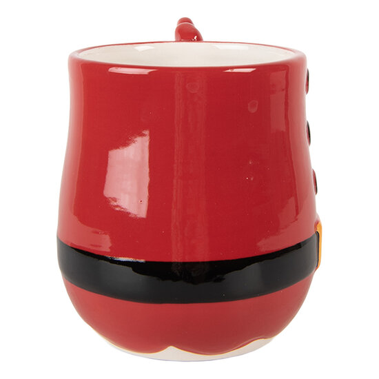 Clayre & Eef | Mok Rood Zwart 13x9x11 cm / 400 ml | 6CEMU0219