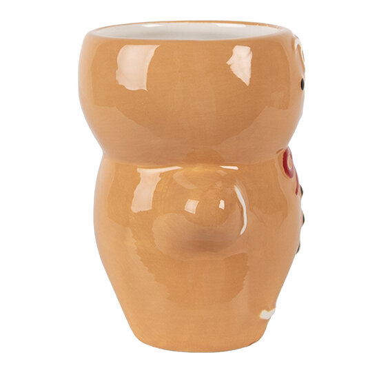 Clayre & Eef | Mok Bruin Wit 14x8x11 cm / 300 ml | 6CEMU0222