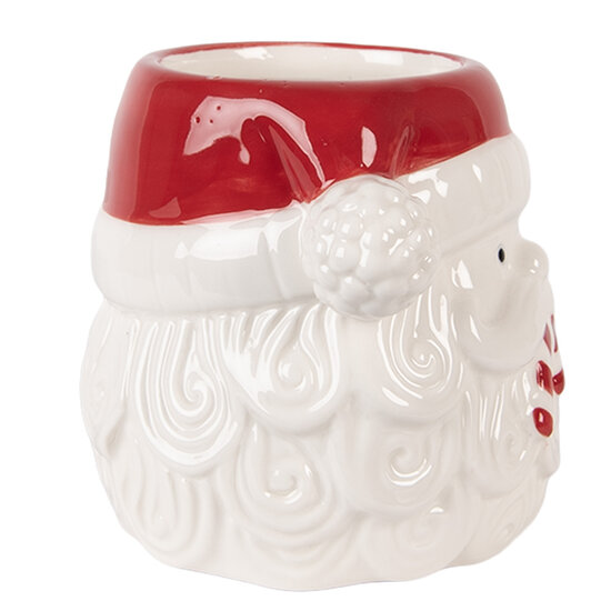 Clayre & Eef | Mok Wit Rood 15x11x11 cm / 500 ml | 6CEMU0227