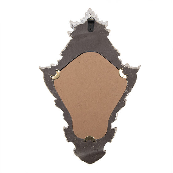 Clayre &amp; Eef   | Wandspiegel Wit Bruin 27x5x42 cm | 62S321