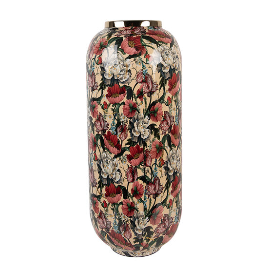 Clayre & Eef | Decoratie Vaas Beige Roze ø 21x50 cm | 66393