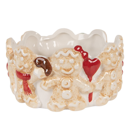 Clayre &amp; Eef   | Kom Bruin Beige &oslash; 14x7 cm | 6CE2233