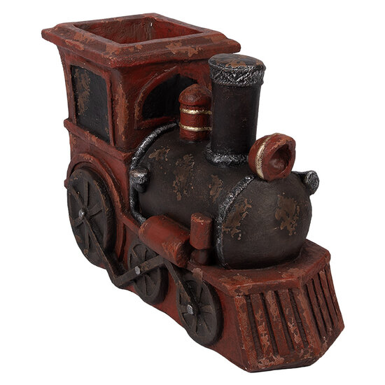 Clayre &amp; Eef   | Kerstdecoratie Locomotief Rood Bruin 70x30x50 cm | 5MG0074