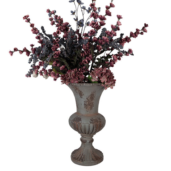 Clayre &amp; Eef   | Bloempot Binnen Grijs Bruin &oslash; 30x52 cm | 5MG0087