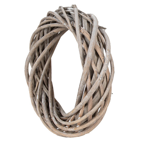 Clayre &amp; Eef   | Decoratie Krans Bruin &oslash; 20x5 cm | 6RO0600XS