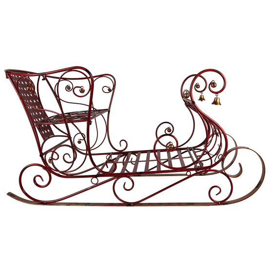 Clayre &amp; Eef   | Kerstdecoratie Slee Rood 107x56x56 cm | 5Y1390