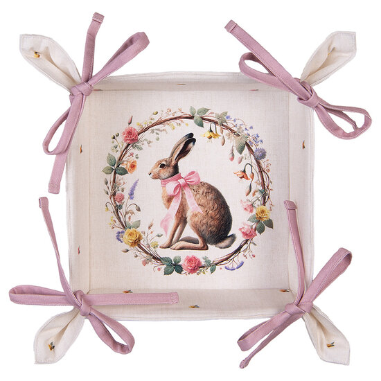 Clayre &amp; Eef   | Broodmand Beige Bruin 35x35x8 cm | EWC47