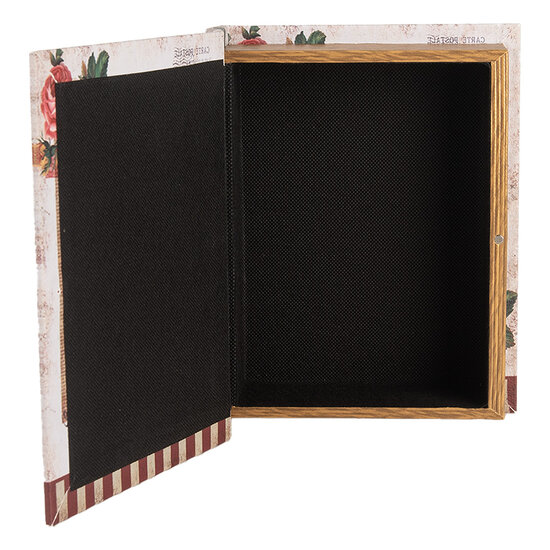 Clayre &amp; Eef   | Opbergdoos Beige Roze (3) 27x22x7 / 22x17x6 / 17x12x4 cm | 66254