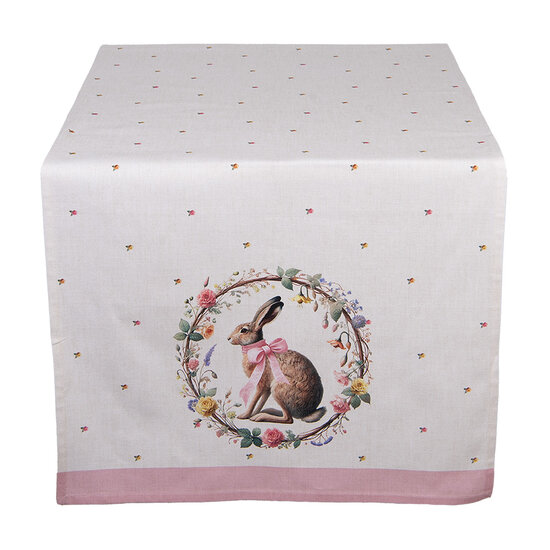 Clayre &amp; Eef   | Tafelloper Beige Bruin 50x140 cm | EWC64