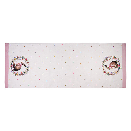 Clayre &amp; Eef   | Tafelloper Beige Bruin 50x140 cm | EWC64