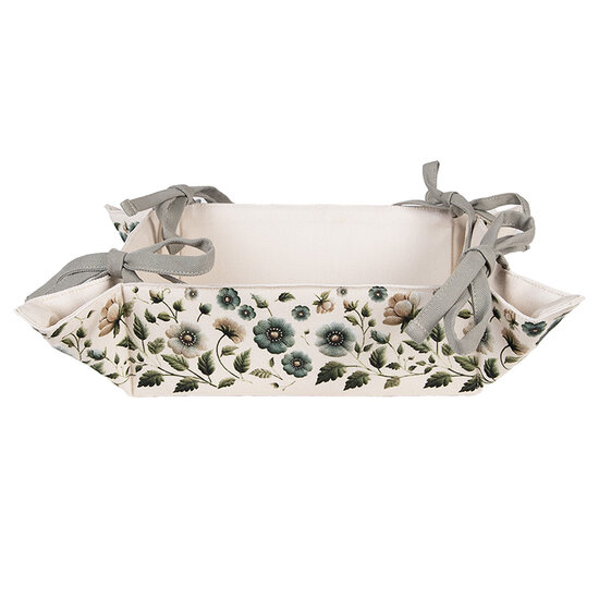 Clayre &amp; Eef   | Broodmand Beige Groen 35x35x8 cm | GTB47