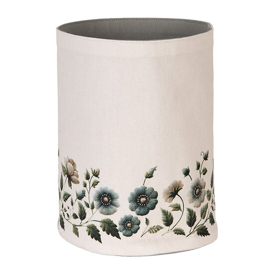 Clayre &amp; Eef   | Broodmandje Beige Groen &oslash; 15x16 cm | GTB50