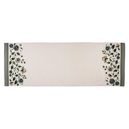 Clayre &amp; Eef   | Tafelloper Beige Groen 50x140 cm | GTB64