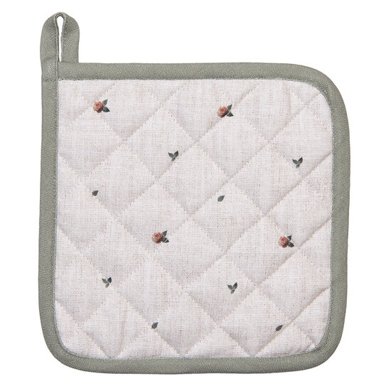 Clayre &amp; Eef   | Pannenlap Beige Bruin 20x20 cm | NLE45