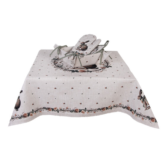 Clayre &amp; Eef   | Pannenlap Beige Bruin 20x20 cm | NLE45