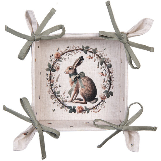 Clayre &amp; Eef   | Broodmand Beige Bruin 35x35x8 cm | NLE47