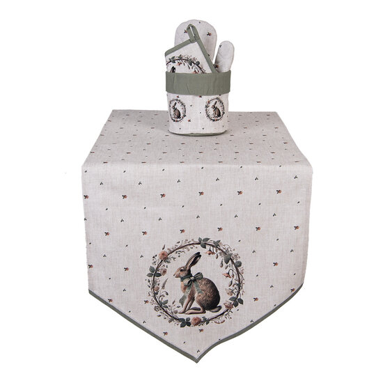 Clayre &amp; Eef   | Broodmandje Beige Bruin &oslash; 15x16 cm | NLE50