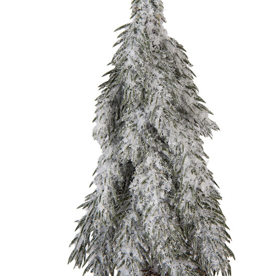 Clayre &amp; Eef   | Kunstkerstboom Groen Wit &oslash; 12x32 cm | 66429