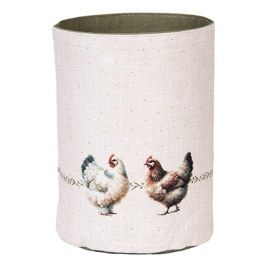 Clayre &amp; Eef   | Broodmandje Beige Bruin &oslash; 15x16 cm | BYC50