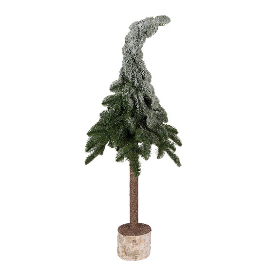 Clayre &amp; Eef   | Kunstkerstboom Groen Wit &oslash; 30x90 cm | 50834