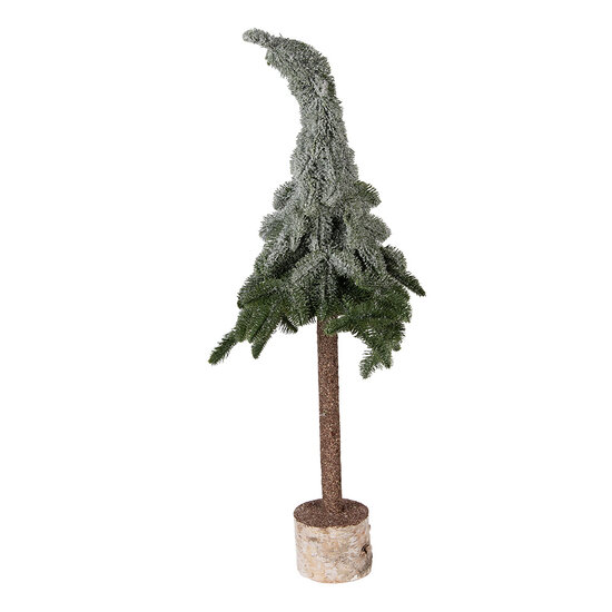 Clayre &amp; Eef   | Kunstkerstboom Groen Wit &oslash; 30x90 cm | 50834