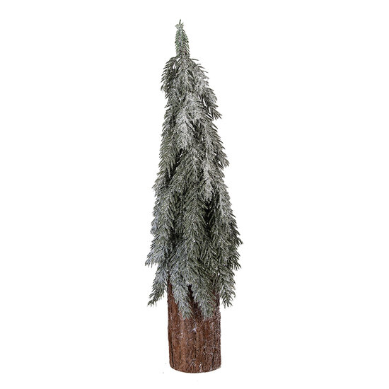 Clayre &amp; Eef   | Kunstkerstboom Groen Wit &oslash; 18x57 cm | 50837