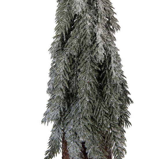 Clayre &amp; Eef   | Kunstkerstboom Groen Wit &oslash; 18x57 cm | 50837