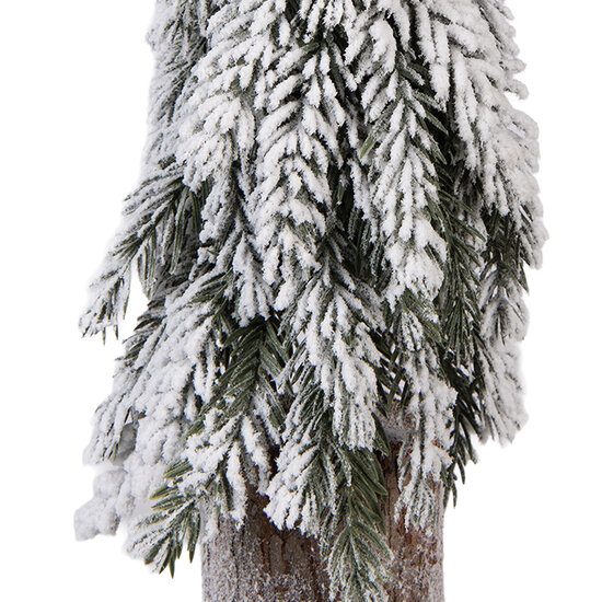 Clayre &amp; Eef   | Kunstkerstboom Groen Wit &oslash; 18x57 cm | 50838