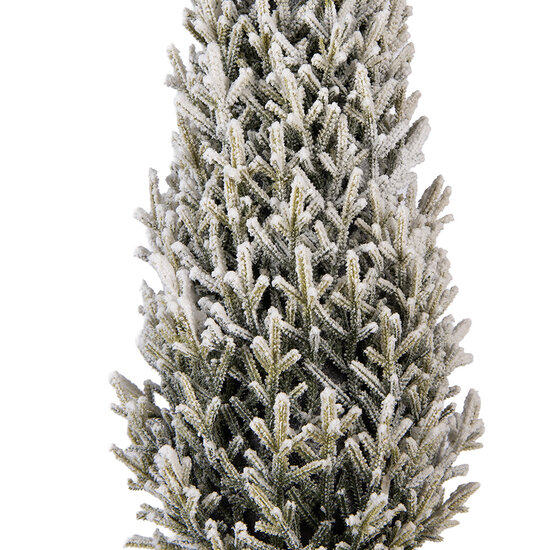 Clayre &amp; Eef   | Kunstkerstboom Groen Wit &oslash; 27x70 cm | 50850