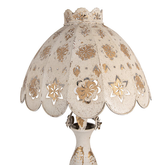 Clayre &amp; Eef   | Tafellamp Beige Goudkleurig &oslash; 41x69 cm E27/max 1x60W | 5LMC0054