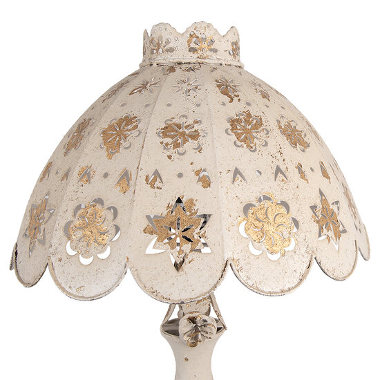 Clayre &amp; Eef   | Tafellamp Beige Goudkleurig &oslash; 41x69 cm E27/max 1x60W | 5LMC0054