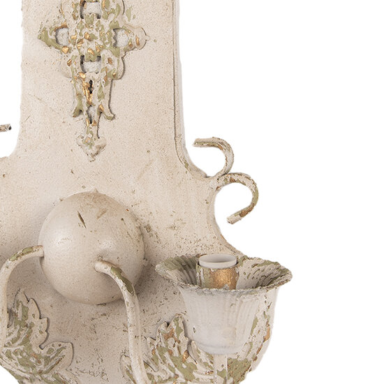 Clayre &amp; Eef   | Wandlamp Beige Groen 40x18x70 cm E14/max 2x25W | 5LMP380