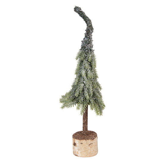 Clayre &amp; Eef   | Kunstkerstboom Groen Wit &oslash; 13x50 cm | 66428