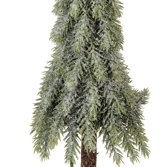 Clayre &amp; Eef   | Kunstkerstboom Groen Wit &oslash; 13x50 cm | 66428