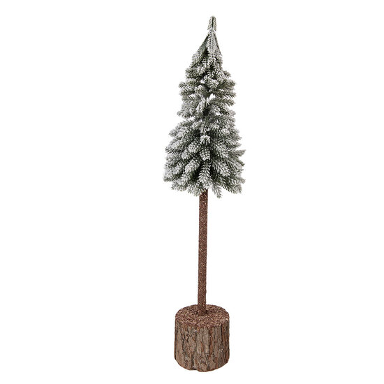 Clayre &amp; Eef   | Kunstkerstboom Groen Wit &oslash; 10x48 cm | 66432