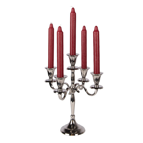 Clayre &amp; Eef   | Kandelaar Zilverkleurig 22x22x28 cm | 6AL0076