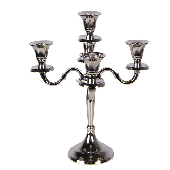 Clayre &amp; Eef   | Kandelaar Zilverkleurig 22x22x28 cm | 6AL0076