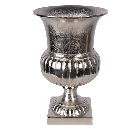 Clayre &amp; Eef   | Decoratie Vaas Zilverkleurig &oslash; 20x29 cm | 6AL0078