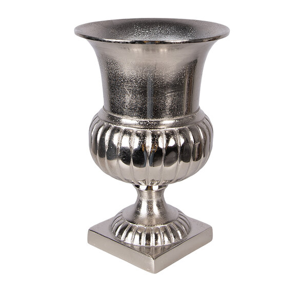 Clayre &amp; Eef   | Decoratie Vaas Zilverkleurig &oslash; 20x29 cm | 6AL0078