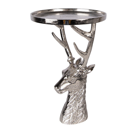 Clayre &amp; Eef   | Schaal op voet Zilverkleurig &oslash; 25x38 cm | 6AL0085