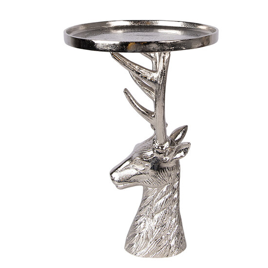 Clayre &amp; Eef   | Schaal op voet Zilverkleurig &oslash; 25x38 cm | 6AL0085