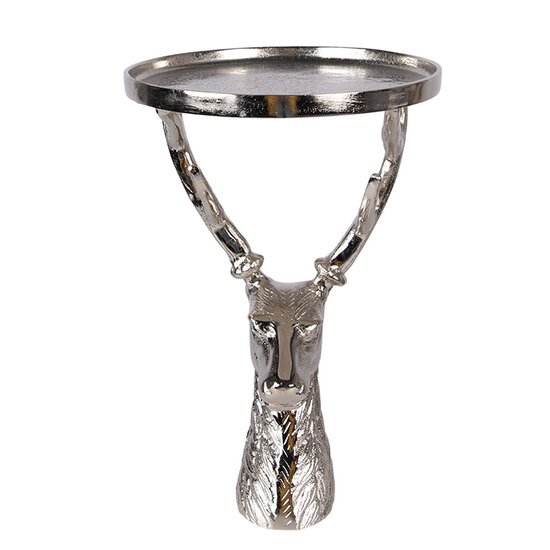 Clayre &amp; Eef   | Schaal op voet Zilverkleurig &oslash; 25x38 cm | 6AL0085