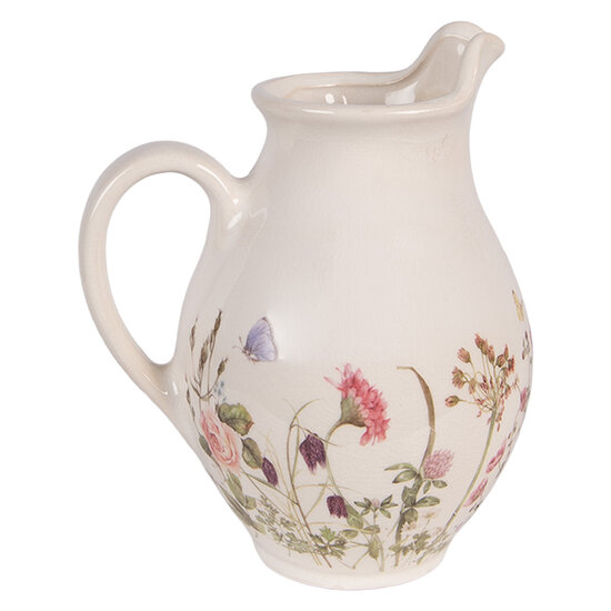 Clayre &amp; Eef   | Decoratieve Schenkkan Beige Roze 16x12x19 cm | 6CE2235S