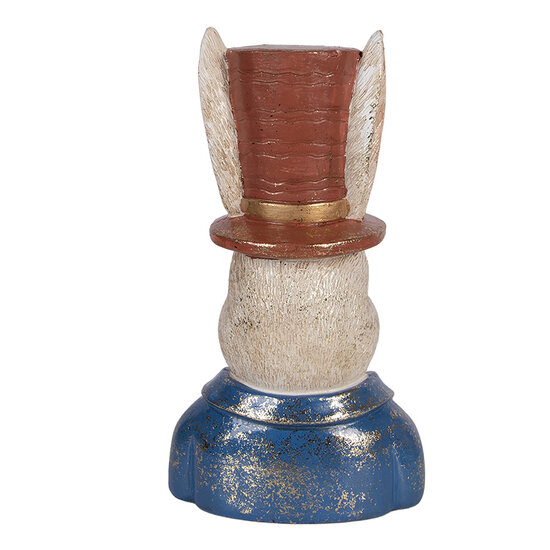 Clayre &amp; Eef   | Decoratie Konijn Beige Blauw 17x13x29 cm | 6PR6028