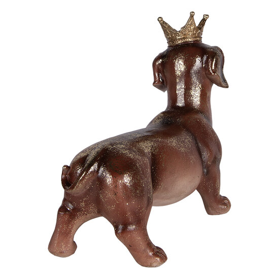 Clayre &amp; Eef   | Decoratie Hond Bruin 35x14x28 cm | 6PR6035