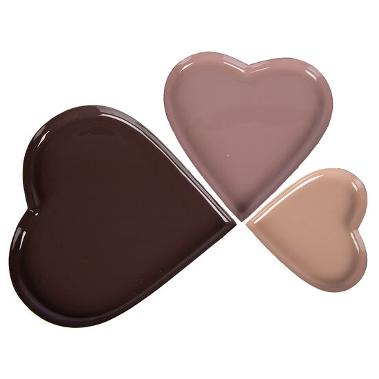 Clayre &amp; Eef   | Decoratieve Schalen (3) Roze 3 Kleuren &oslash; 24x1 / &oslash; 19x1 / &oslash; 13x1 cm | 6Y5974