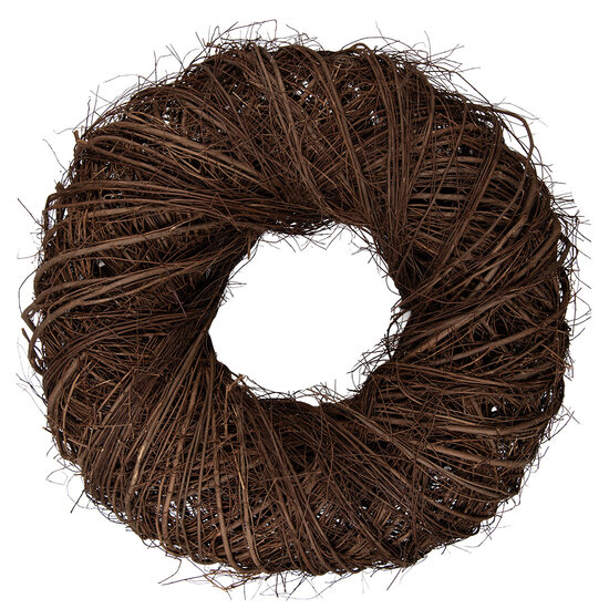 Clayre &amp; Eef   | Decoratie Krans Bruin &oslash; 60x18 cm | 5RO0102L