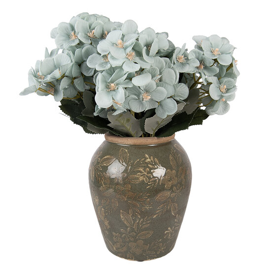 Clayre &amp; Eef   | Vaas Groen Bruin &oslash; 15x18 cm | 6CE2411M