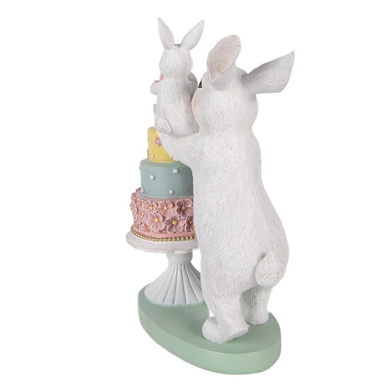 Clayre &amp; Eef   | Decoratie Konijn Wit Multi 21x10x27 cm | 6PR5934