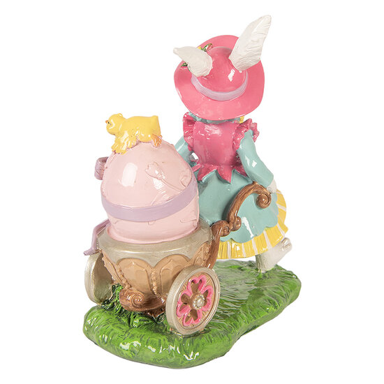 Clayre &amp; Eef   | Decoratie Konijn Wit Groen 19x11x23 cm | 6PR5949